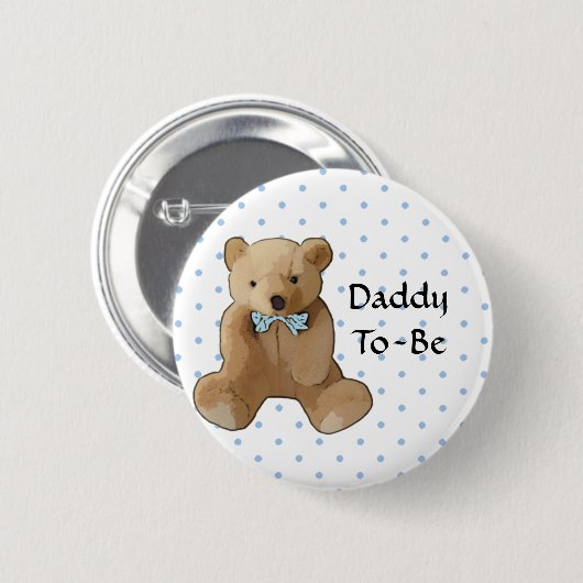 Daddy to be Teddy Bear Baby Shooting Button (Vorne & Hinten)