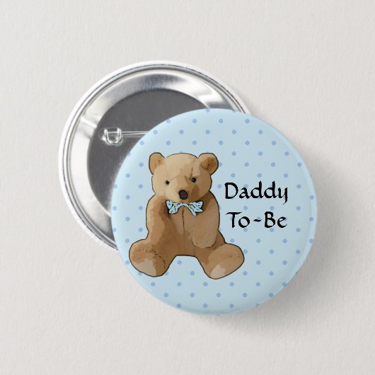 Daddy to be Teddy Bear Baby Shooting Button (Vorne & Hinten)
