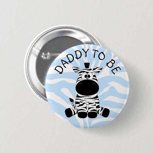 Daddy to be Zebra Baby Shooter Button (Vorne & Hinten)