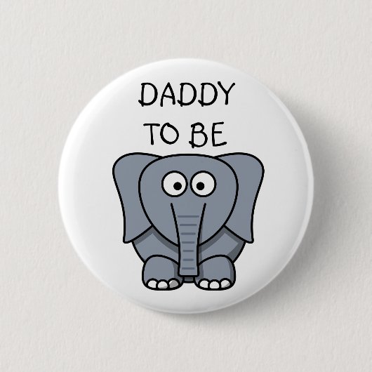 Daddy to be Zebra Baby Shooter Button (Vorderseite)