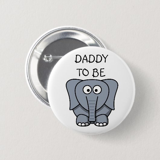 Daddy to be Zebra Baby Shooter Button (Vorne & Hinten)