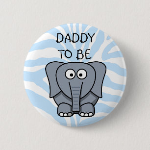 Daddy to be Zebra Baby Shooter Button