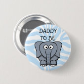 Daddy to be Zebra Baby Shooter Button (Vorne & Hinten)