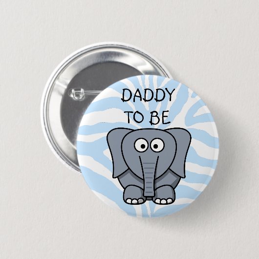 Daddy to be Zebra Baby Shooter Button (Vorne & Hinten)