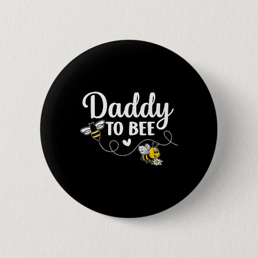 Daddy To Bee Gender Reveal Pregnancy Announcement Button (Vorderseite)