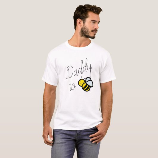 Daddy to Bee Vater Baby Shower T-Shirt (Vorne ganz)
