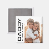 Daddy to kids benennt Foto Vthers Day Magnet (Vorderseite/Rückseite)