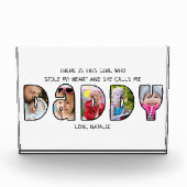 DADDY-Tochter-Sprichwort 5 FotoCollage Fotoblock (Vorderseite)