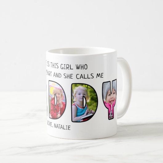 DADDY-Tochter-Sprichwort 5 FotoCollage Kaffeetasse (VorderseiteRechts)