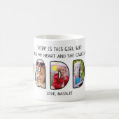 DADDY-Tochter-Sprichwort 5 FotoCollage Kaffeetasse (Mittel)