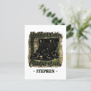 Daddy trägt Kampfstiefel - militärisch Inspiriert Postkarte