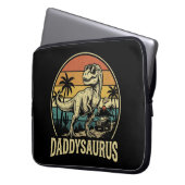Daddy Trex Dinosaur Daddysaurus Retro Vatertag Laptopschutzhülle (Vorderseite Links)