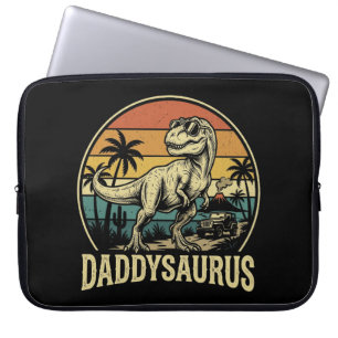 Daddy Trex Dinosaur Daddysaurus Retro Vatertag Laptopschutzhülle