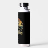 Daddy Trex Dinosaur Daddysaurus Retro Vatertag Trinkflasche (Links)