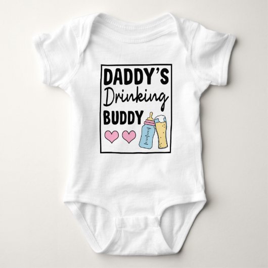 Daddy trinkt Buddy Baby Strampler (Vorderseite)