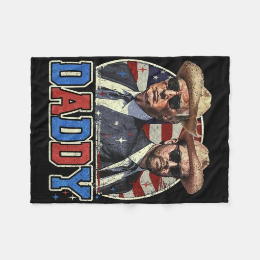Daddy Trump 9  Fleecedecke (Vorderseite (Horizontal))
