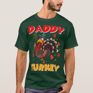 Daddy Turkey Funny Erntedanks T-Shirt