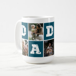 Daddy Typografie Foto Collage Coffee Tasse