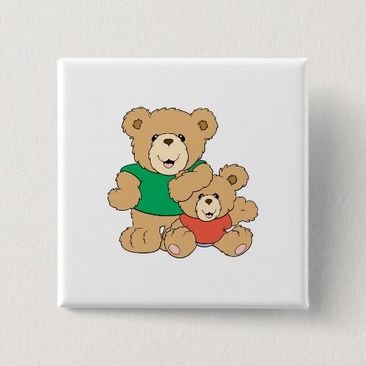 Daddy und Baby Boy Bear Button (Vorderseite)