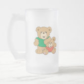 Daddy und Baby Boy Bear Mattglas Bierglas (Links)