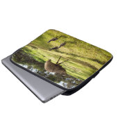 Daddy und Baby Emus, Laptopschutzhülle (Vorne Knopf)
