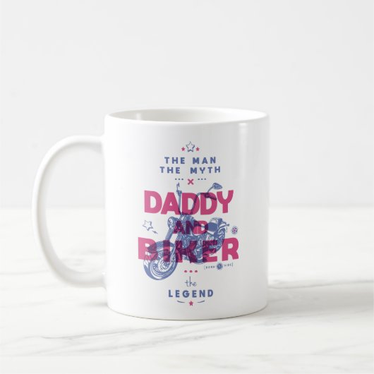 Daddy und biker der Mann der Mythos der Legende Kaffeetasse (Links)