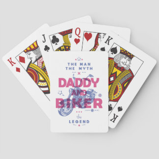 Daddy und biker der Mann der Mythos der Legende Spielkarten