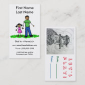 Daddy und Daughter Custom Calling Playdate Cards Telefonnummerkarte (Vorne/Hinten)