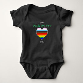 Daddy und Papa Rainbow Heart Baby Bodysuit Baby Strampler