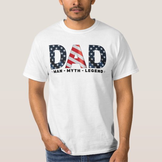 Daddy USA Independence Fathers Day Patriotic Vater T-Shirt (Vorderseite)