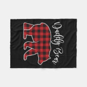 Daddy Vater Bear Pajama Red Buffalo Xmas Family Ch Fleecedecke (Vorderseite (Horizontal))