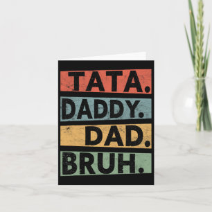 Daddy Vater Bruh Fathers Day Vintag Funny Vater Karte