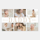 "Daddy" Väter Day Collage Kids Fotos Aufkleber (Vorderseite)
