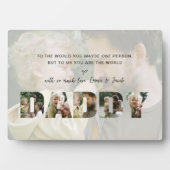 Daddy Vater Foto Collage Kid's Name Vatertag Fotoplatte (Vorderseite)