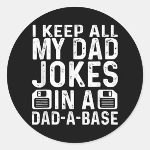 Daddy VATER JOKES VATER Ein Tag der BASE-Datenbank Runder Aufkleber