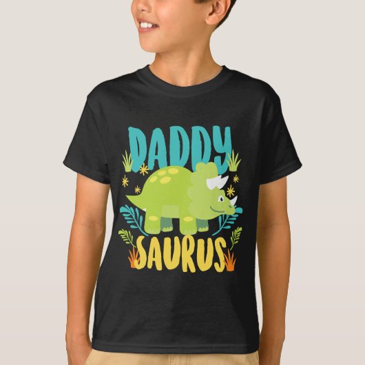 Daddy Vater Saurus Rex Dinosaur Dino für Vater T-Shirt (Vorderseite)