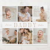 "Daddy" Vatertag Collage Kids Fotos Beer Label Bierflaschenetikett (Einzelnes Label)