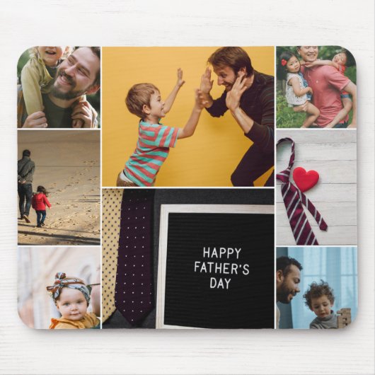 Daddy Vatertag Foto Collage Mouse Pad Mousepad (Vorne)