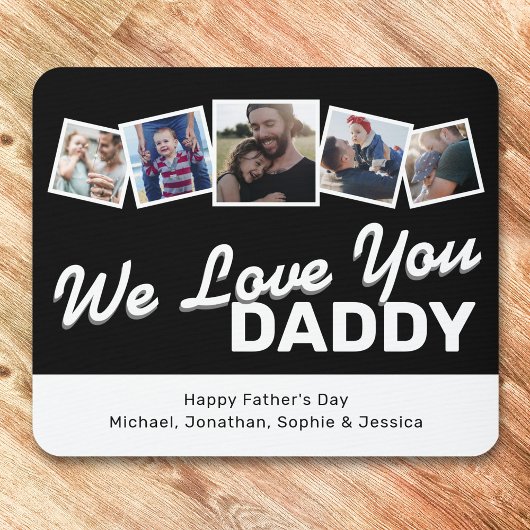 Daddy Vatertag Foto Collage Mousepad