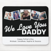 Daddy Vatertag Foto Collage Mousepad (Vorne)