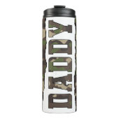 Daddy Vatertag Fotos grün Thermosbecher (Vorderseite)