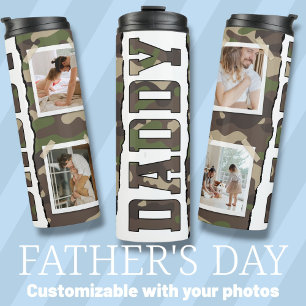 Daddy Vatertag Fotos grün Thermosbecher