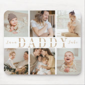 "Daddy" Vatertag Kinder Foto Collage Mouse Pad Mousepad (Vorne)