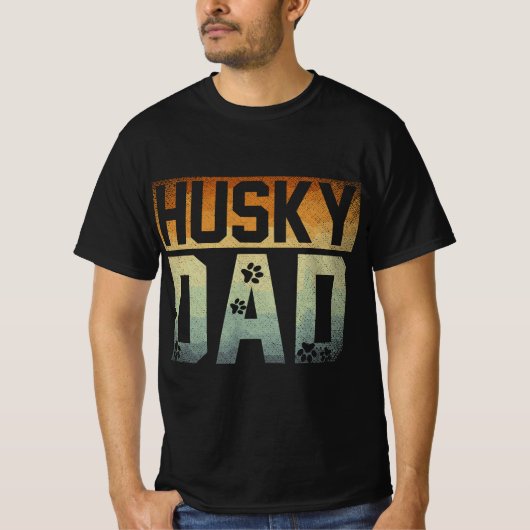 Daddy Vathers Day Pet Husky Vater Dog Lover Sibiri T-Shirt (Vorderseite)