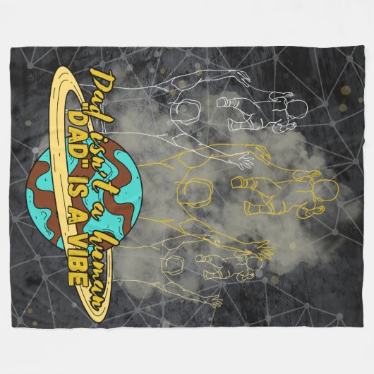 Daddy, vibe Fleece Blanket (Vorderseite (Horizontal))