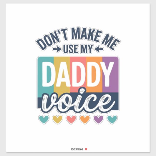 Daddy Voice Vintage Pride Shirt Design_1 Aufkleber (Blatt)