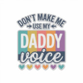 Daddy Voice Vintage Pride Shirt Design_1 Aufkleber (Vorderseite)