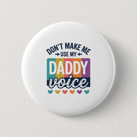Daddy Voice Vintage Pride Shirt Design_1 Button (Vorderseite)