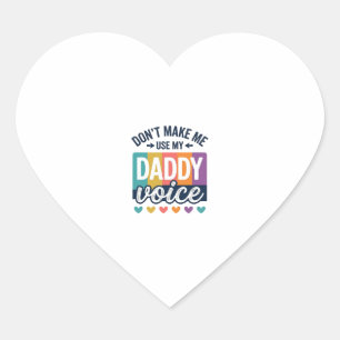 Daddy Voice Vintage Pride Shirt Design_1 Herz-Aufkleber