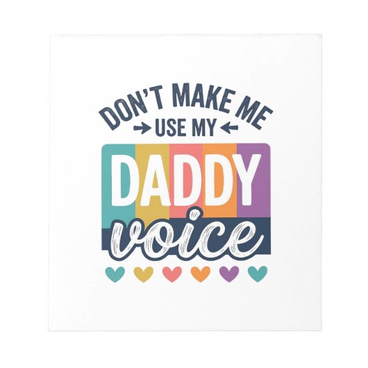 Daddy Voice Vintage Pride Shirt Design_1 Notizblock (Vorderseite)